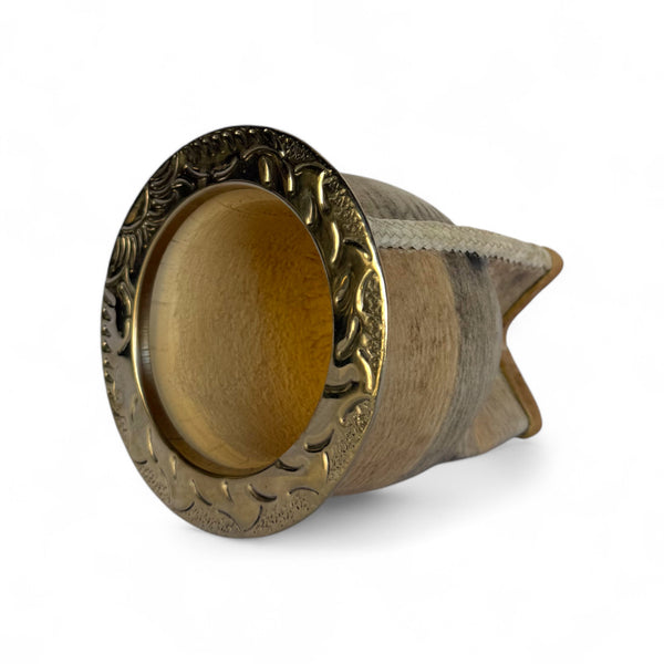 Mate Camionero Cuoio Crudo con Virola Alpaca | Standard