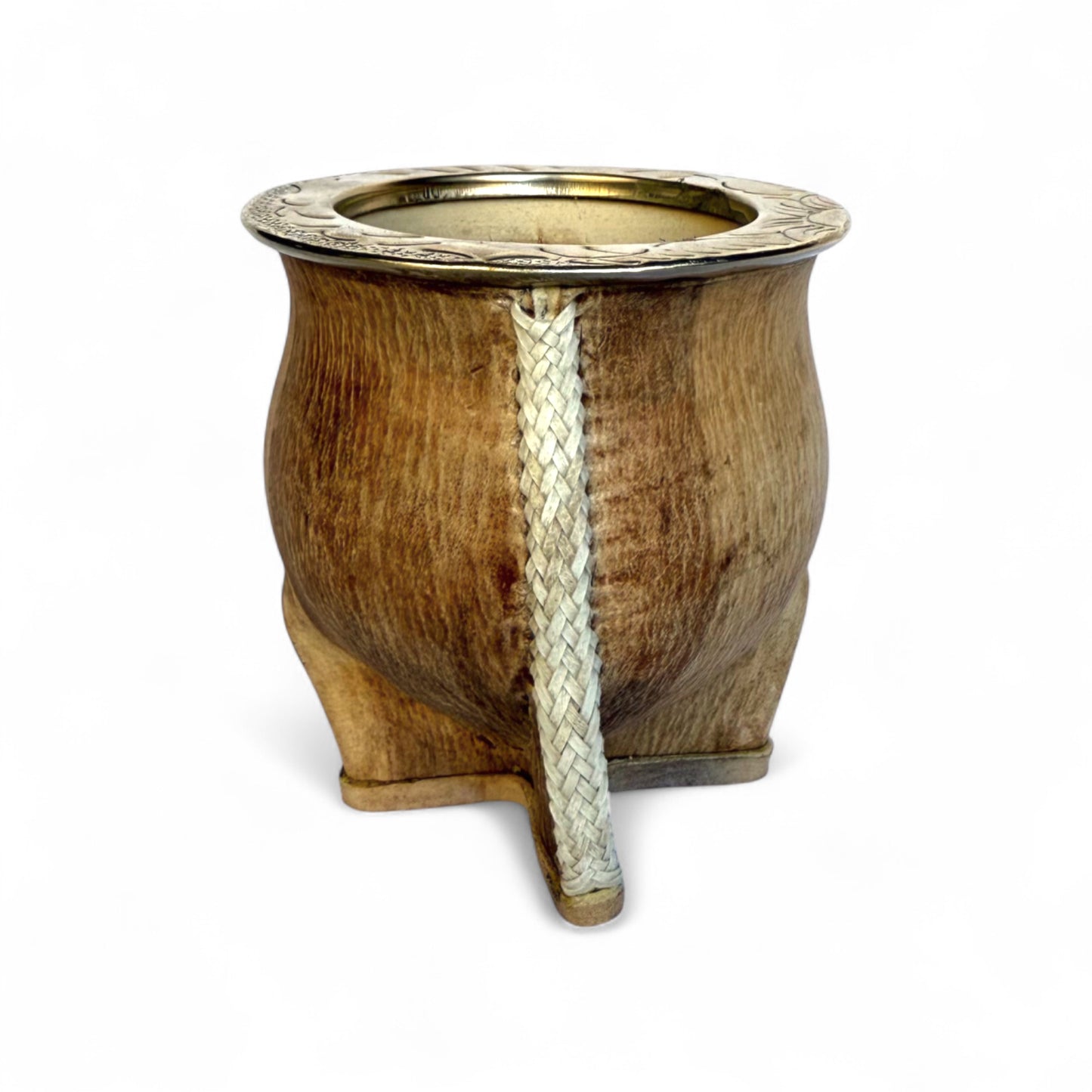 Mate Camionero Cuoio Crudo con Virola Alpaca | Standard