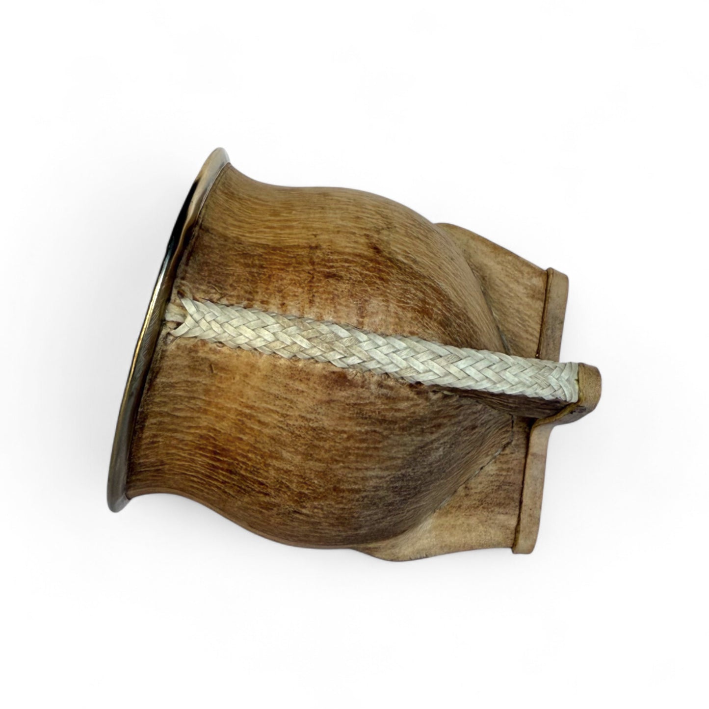 Mate Camionero Cuoio Crudo con Virola Alpaca | Standard