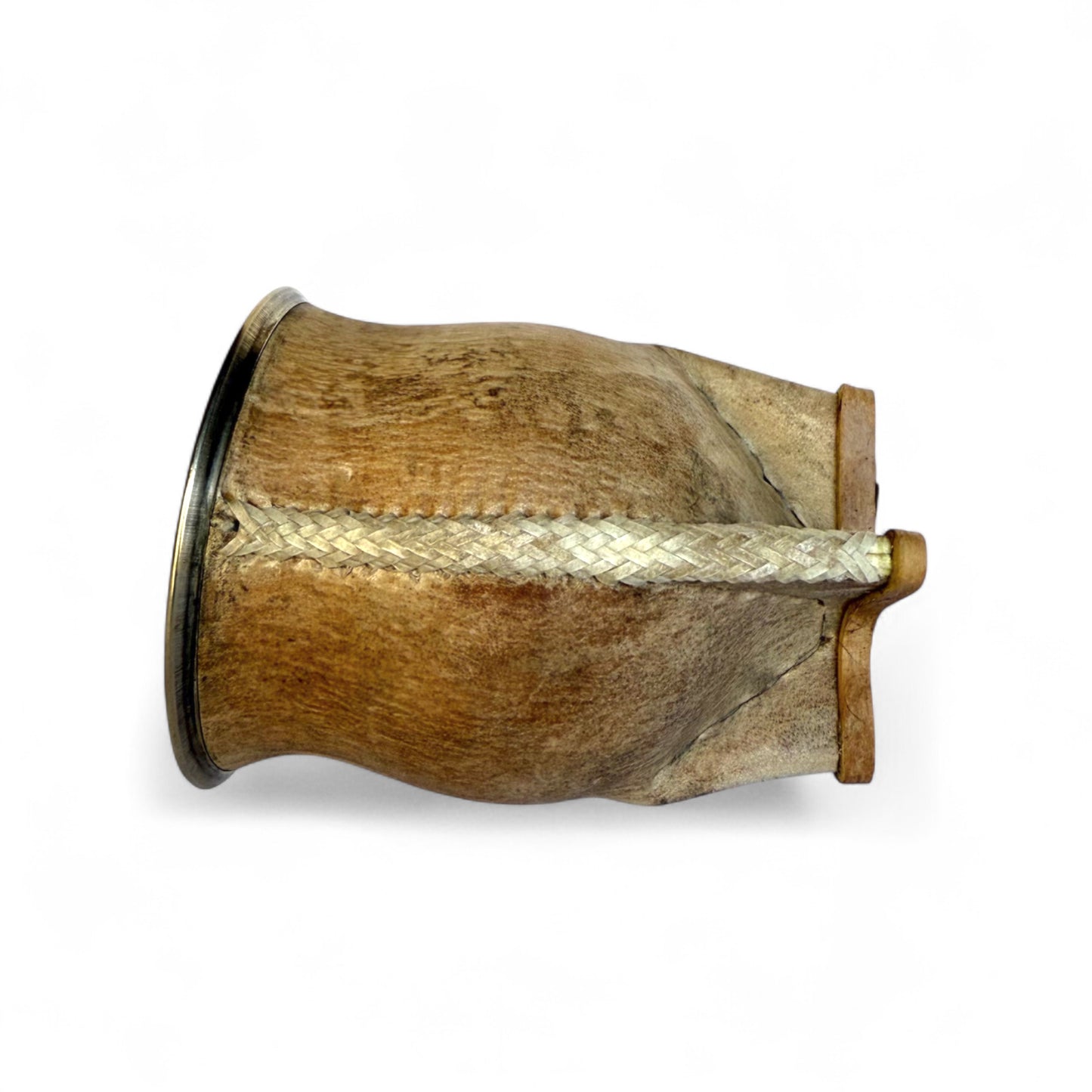 Mate Camionero Cuoio Crudo con Virola Alpaca | Standard