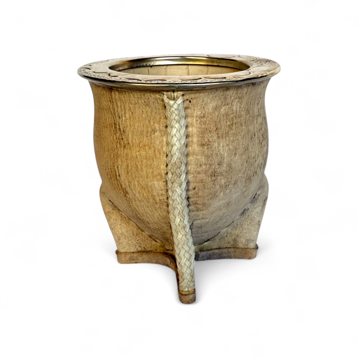 Mate Camionero Cuoio Crudo con Virola Alpaca | Standard