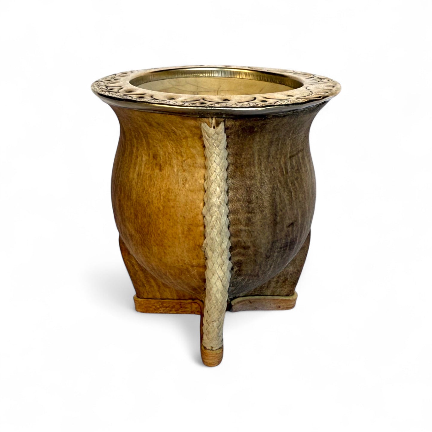 Mate Camionero Cuoio Crudo con Virola Alpaca | Standard