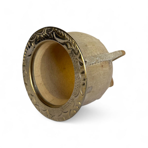 Mate Camionero Cuoio Crudo con Virola Alpaca | Standard