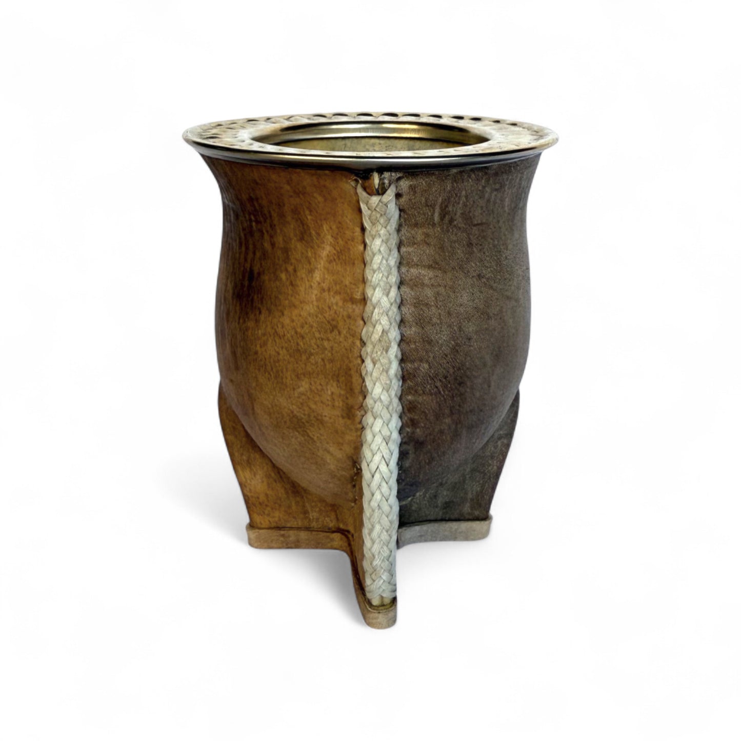 Mate Camionero Cuoio Crudo con Virola Alpaca | Standard