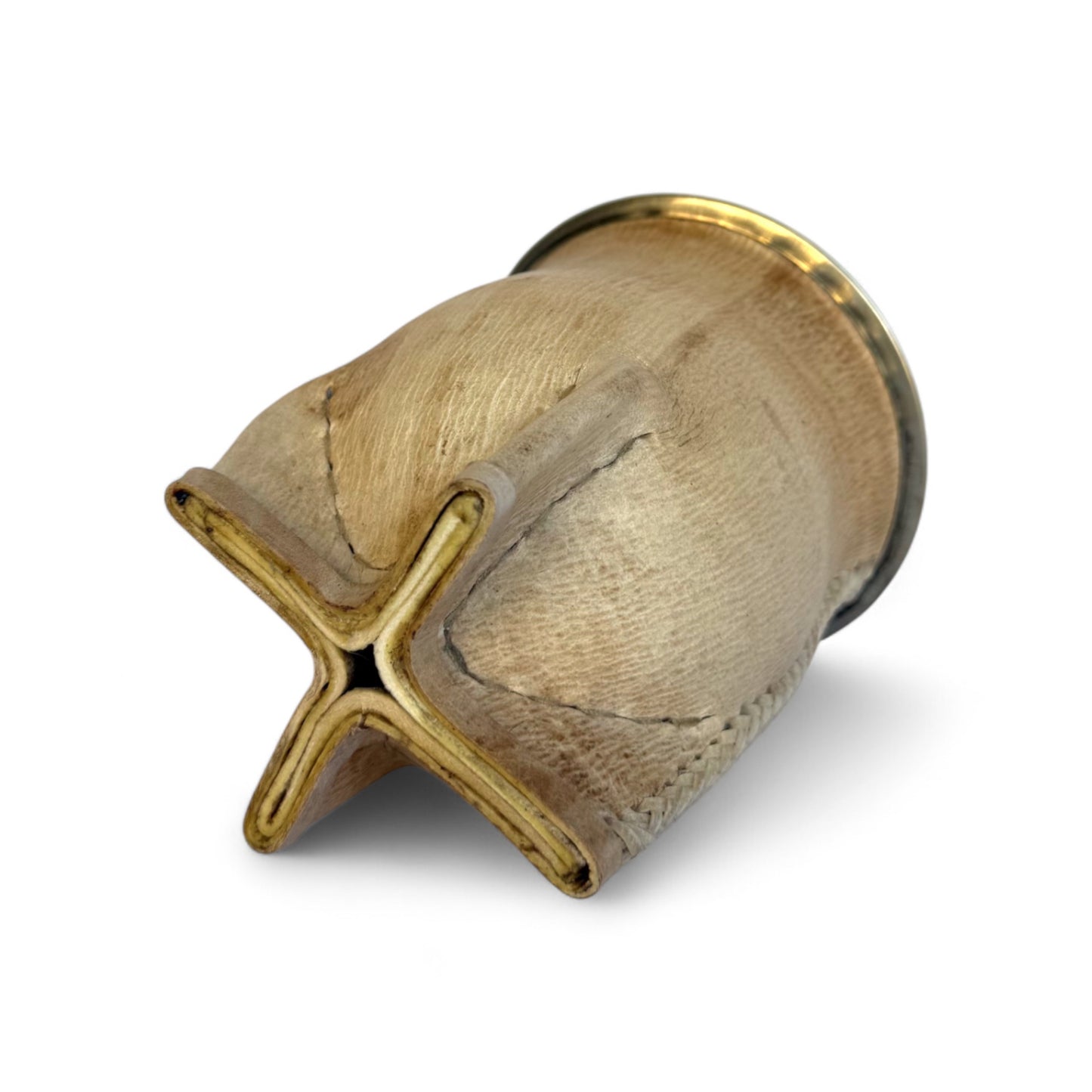 Mate Camionero Cuoio Crudo con Virola Alpaca | Standard