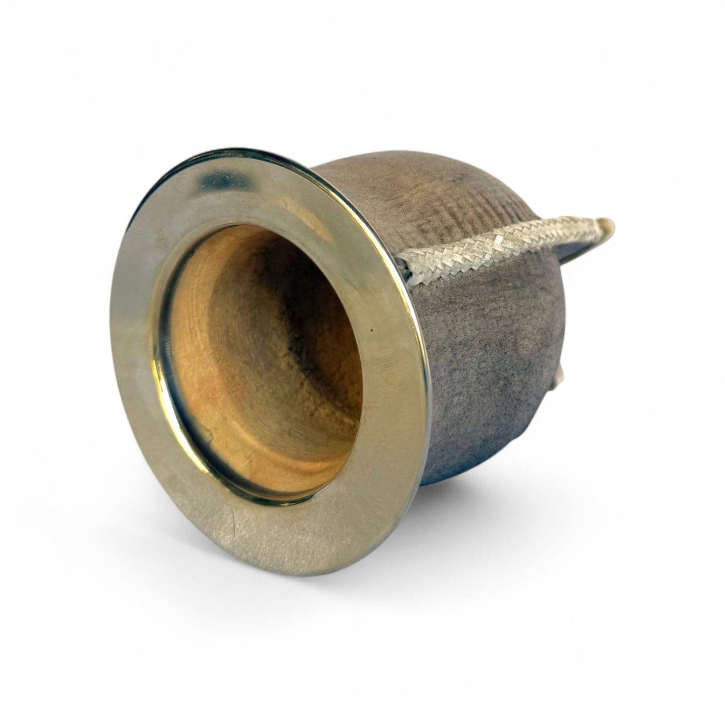 Mate Camionero Cuoio Crudo con Virola Alpaca | Standard