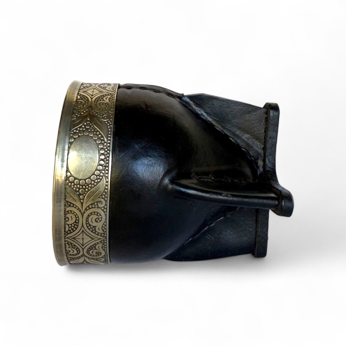 Mate Imperial Nero con Virola Alpaca Decorata | Premium