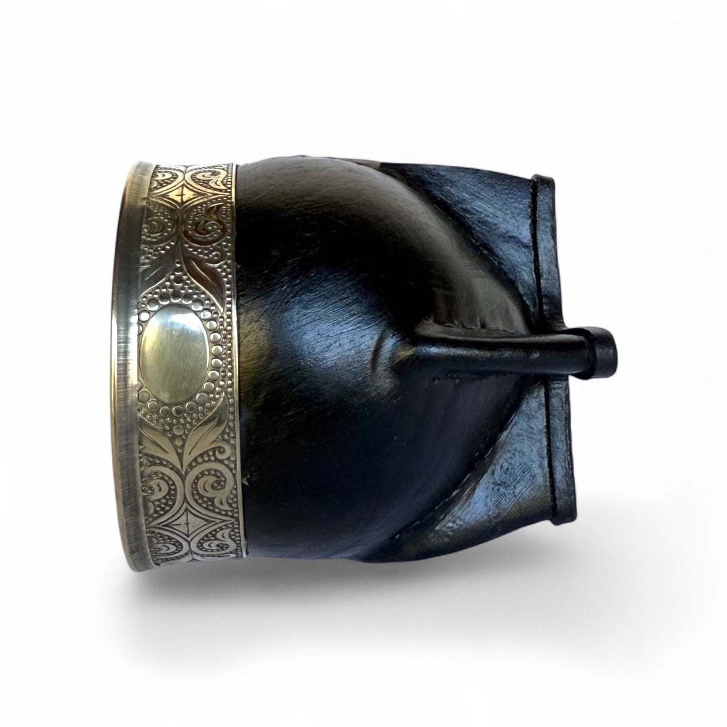 Mate Imperial Nero con Virola Alpaca Decorata | Premium