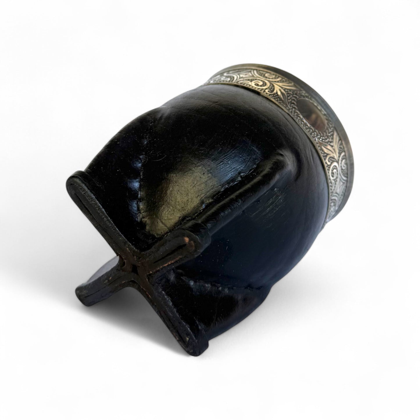 Mate Imperial Nero con Virola Alpaca Decorata | Premium