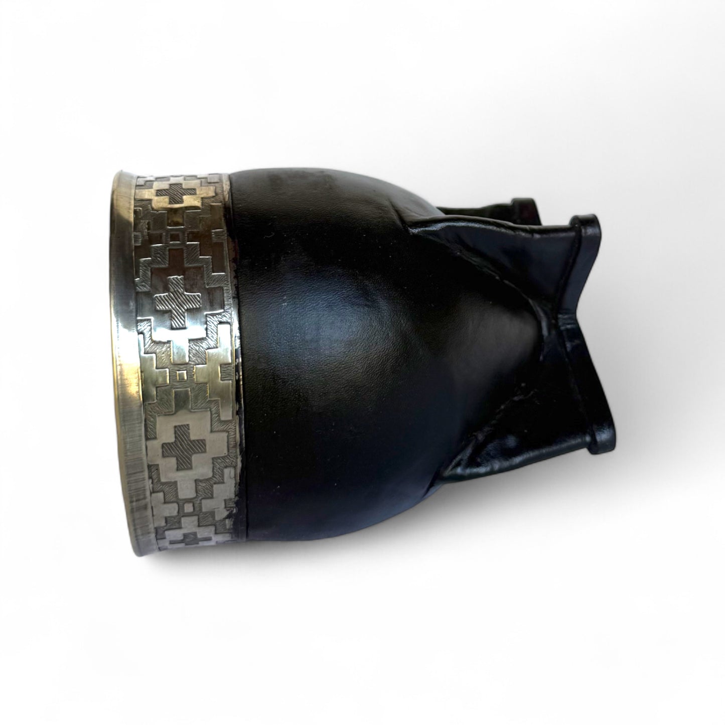 Mate Imperial Nero con Virola Alpaca Decorata | Premium