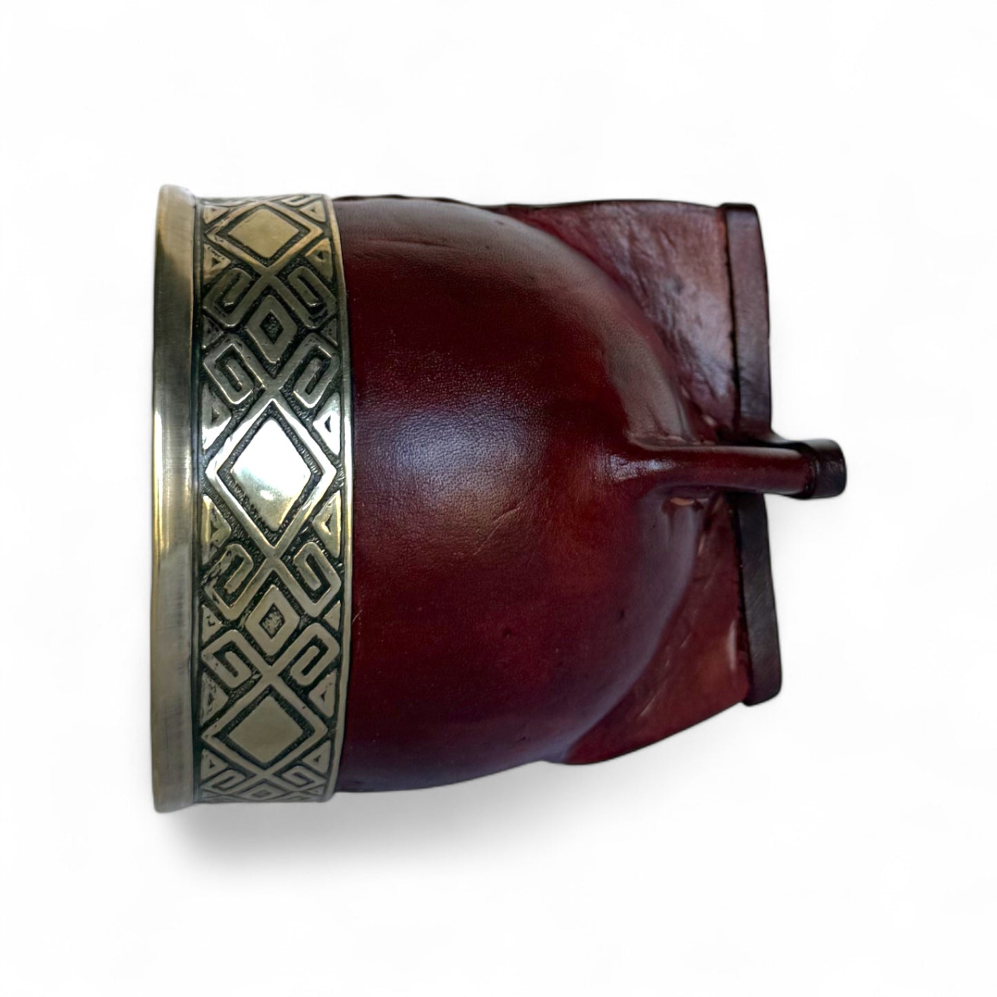 Mate Imperial Bordò con Virola Alpaca Decorata | Premium