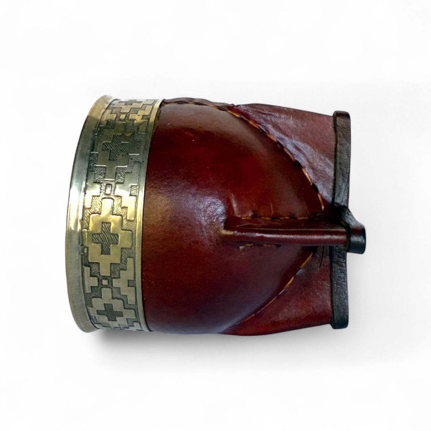 Mate Imperial Bordò con Virola Alpaca Decorata | Premium