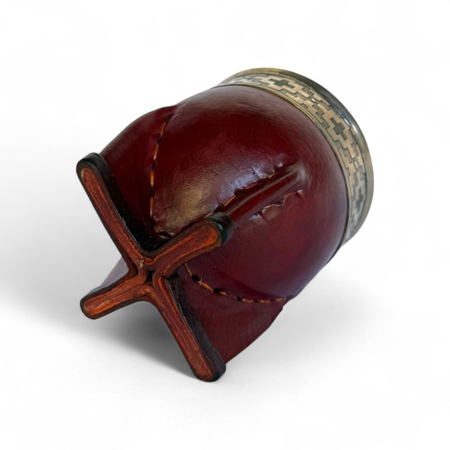 Mate Imperial Bordò con Virola Alpaca Decorata | Premium