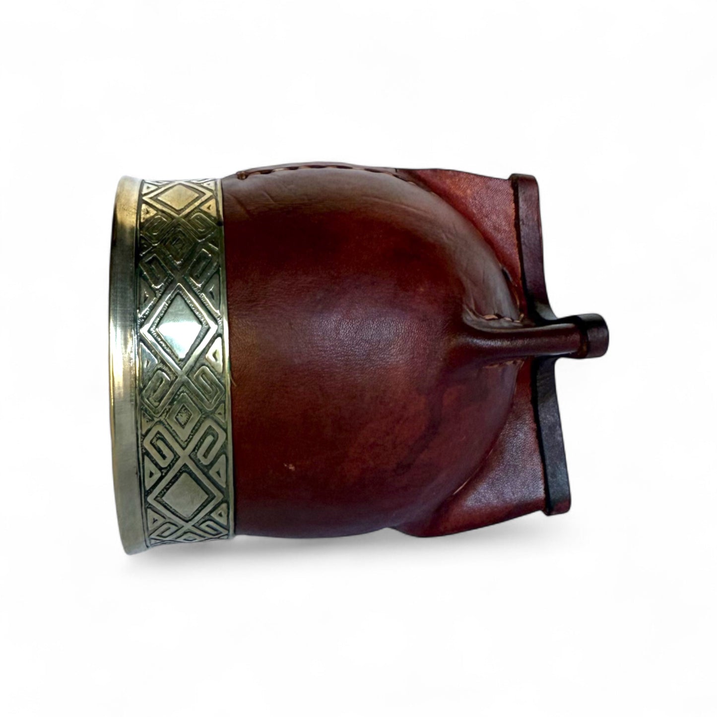 Mate Imperial Bordò con Virola Alpaca Decorata | Premium