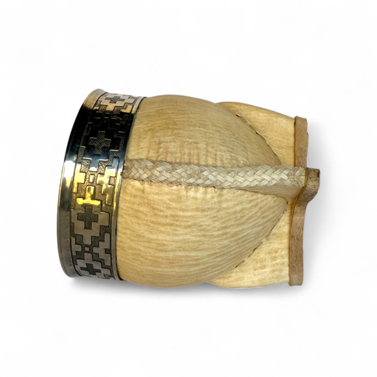 Mate Imperial Cuoio Crudo con Virola Alpaca Decorata | Premium