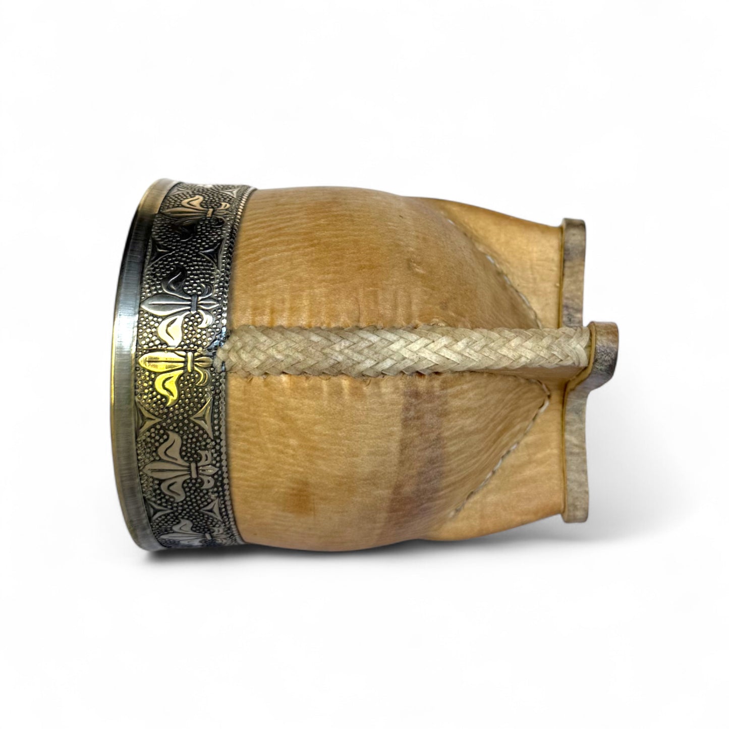 Mate Imperial Cuoio Crudo con Virola Alpaca Decorata | Premium