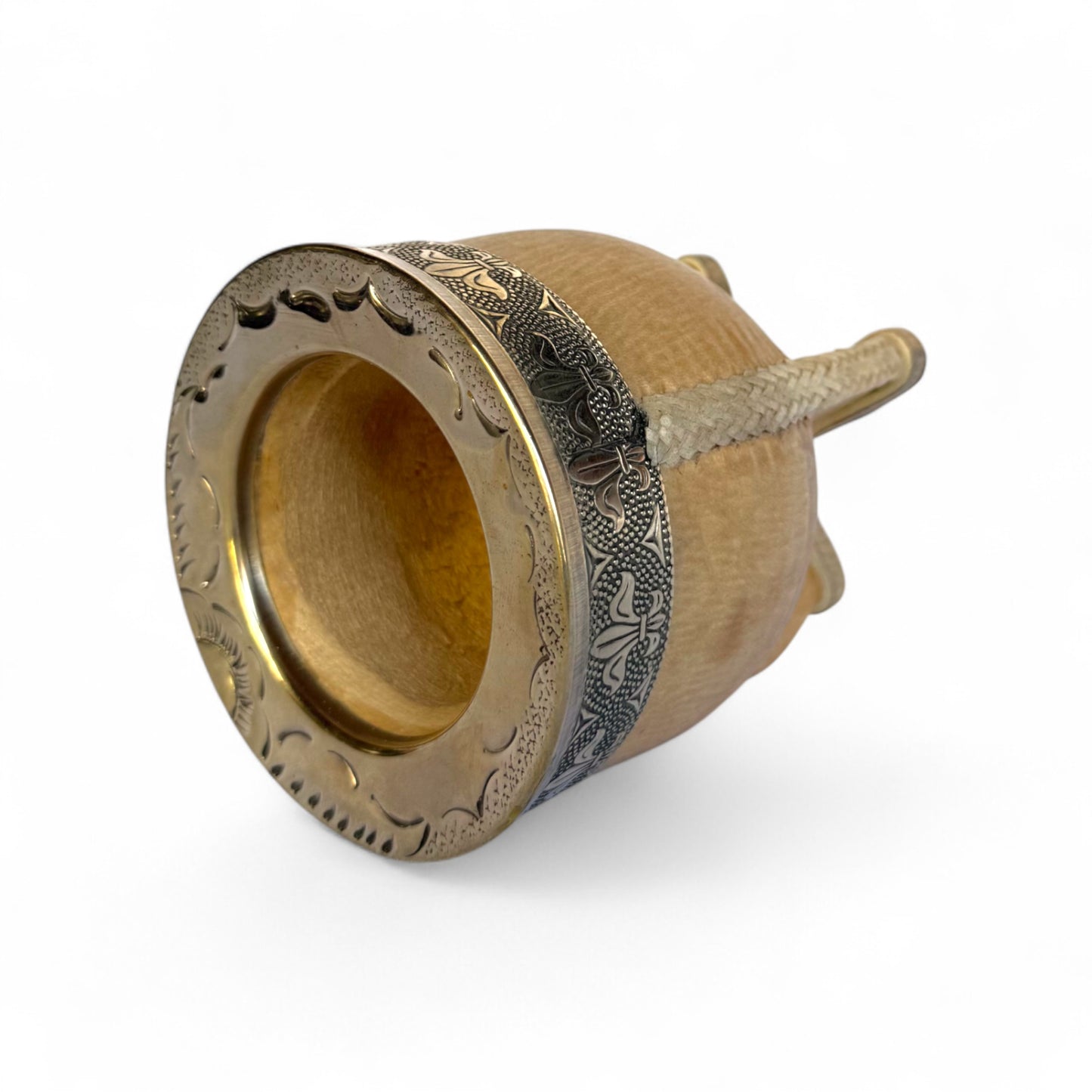 Mate Imperial Cuoio Crudo con Virola Alpaca Decorata | Premium