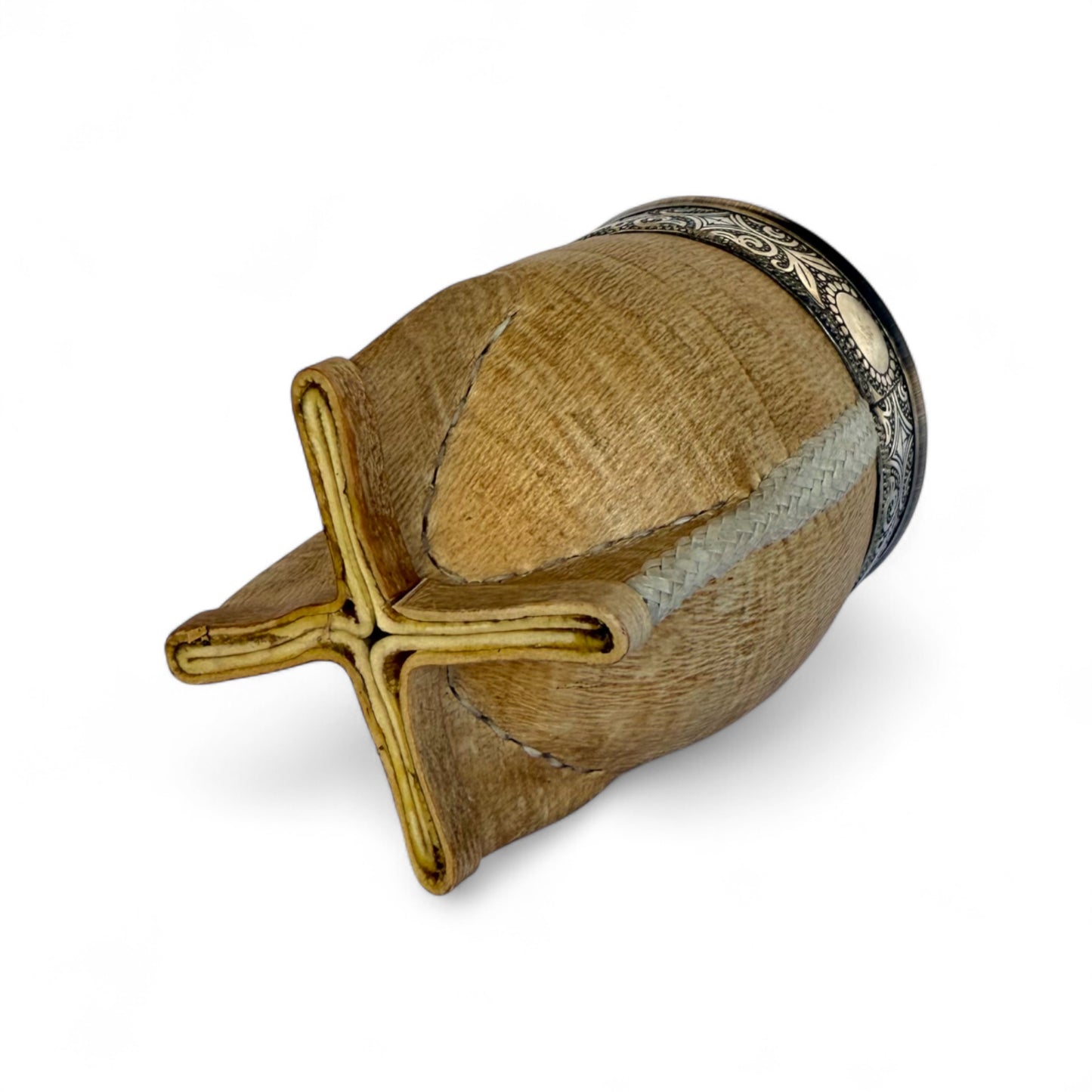 Mate Imperial Cuoio Crudo con Virola Alpaca Decorata | Premium