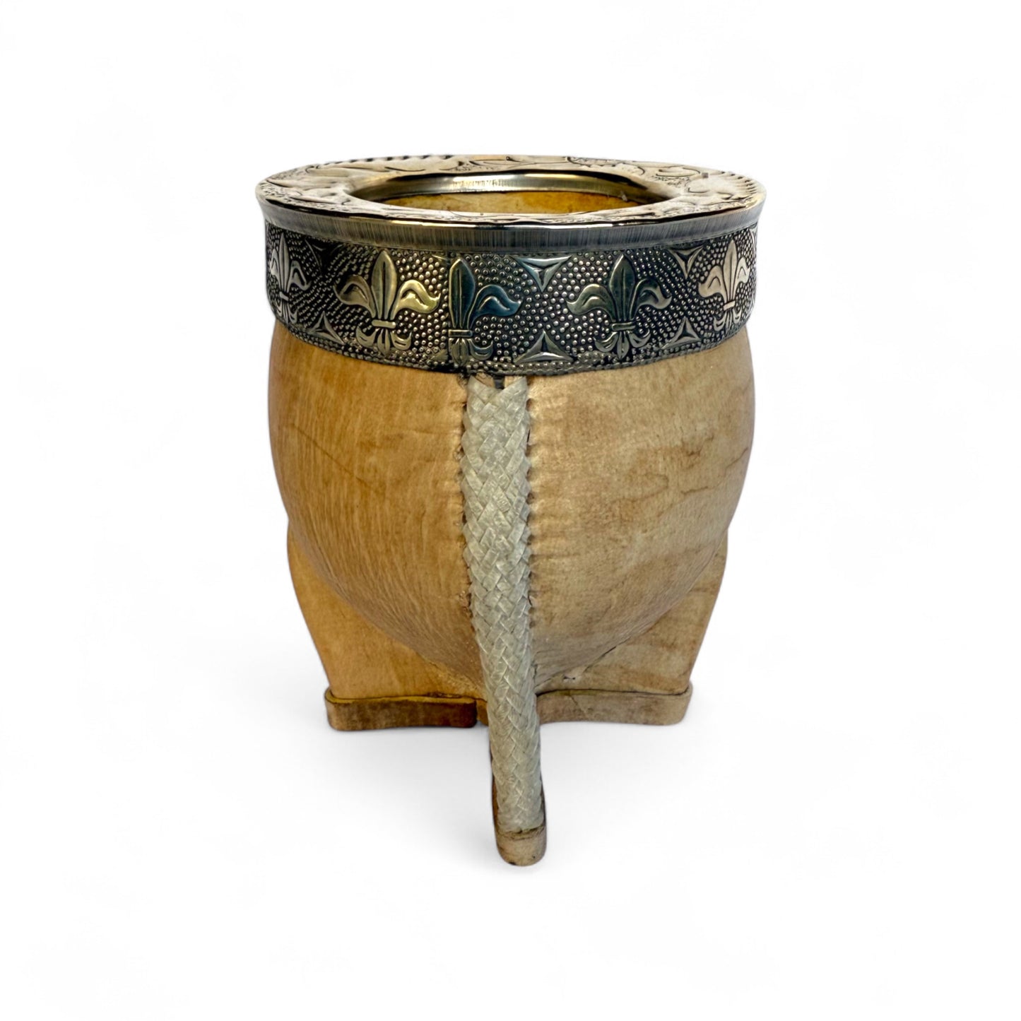 Mate Imperial Cuoio Crudo con Virola Alpaca Decorata | Premium