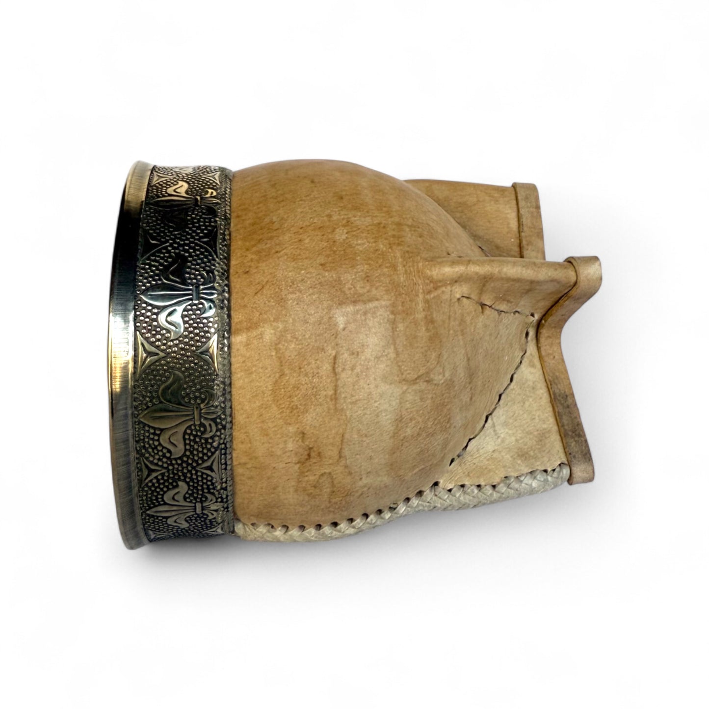 Mate Imperial Cuoio Crudo con Virola Alpaca Decorata | Premium