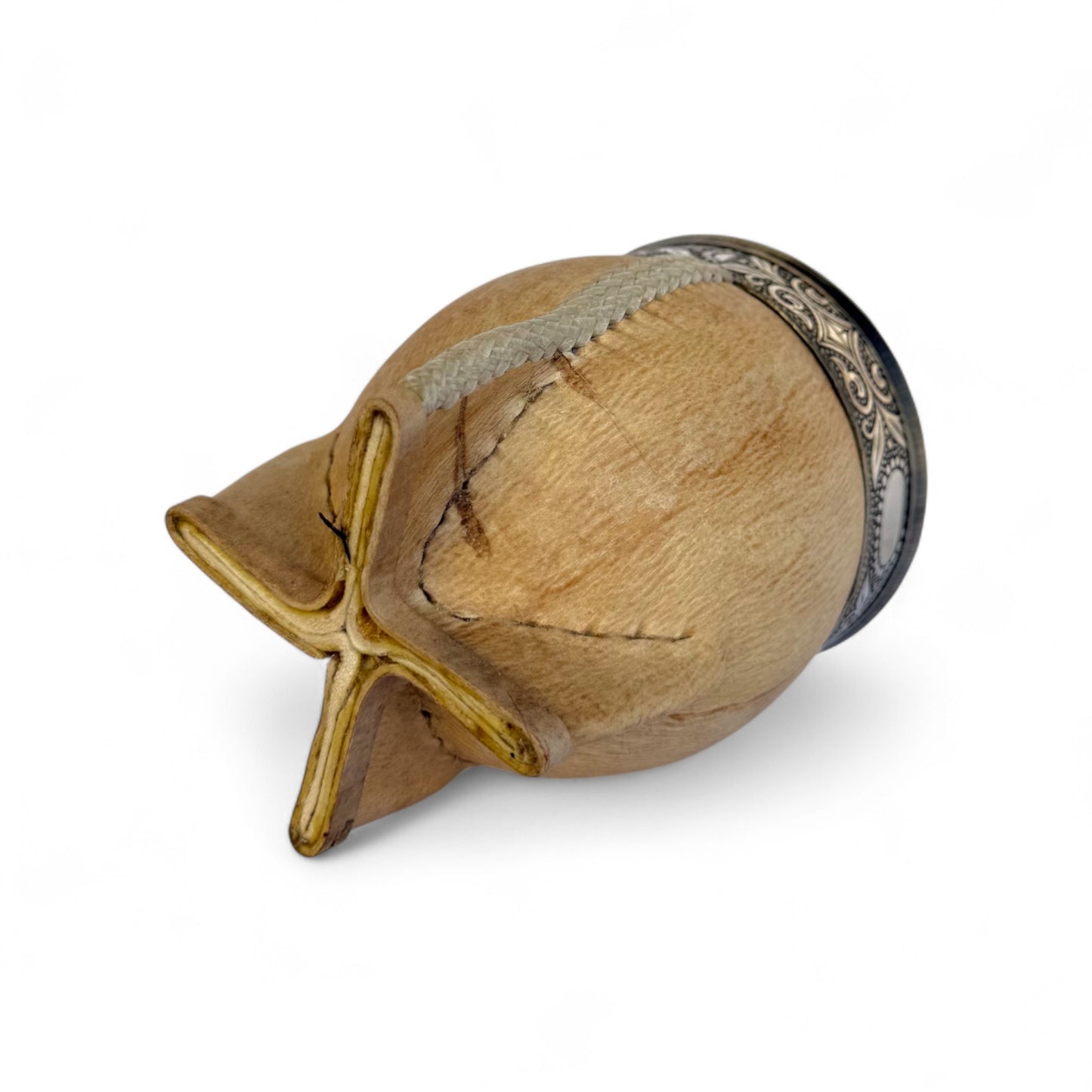 Mate Imperial Cuoio Crudo con Virola Alpaca Decorata | Premium