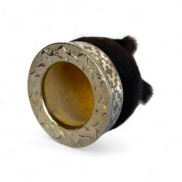 Imperial Negro con Base, Fleje y Virola de Alpaca Cincelada por ORFEBRE 