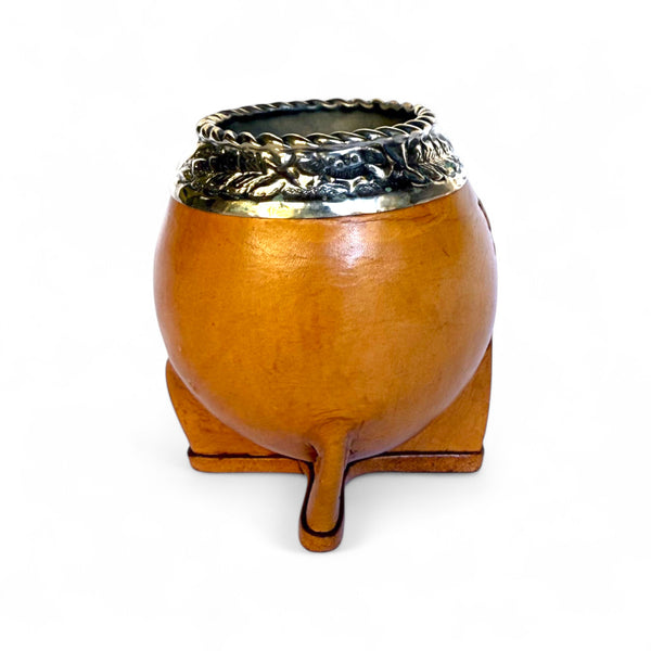 Mate Torpedo Marrone con Fleje Alpaca | Standard