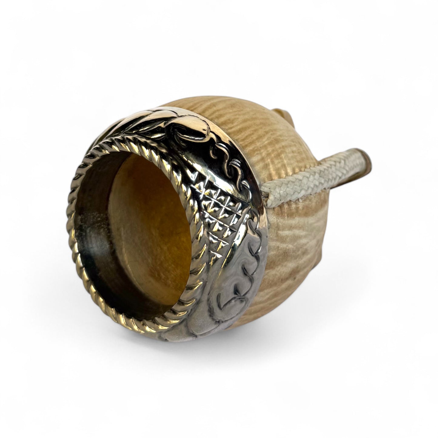 Mate Torpedo Cuoio Crudo con Fleje Alpaca | Premium