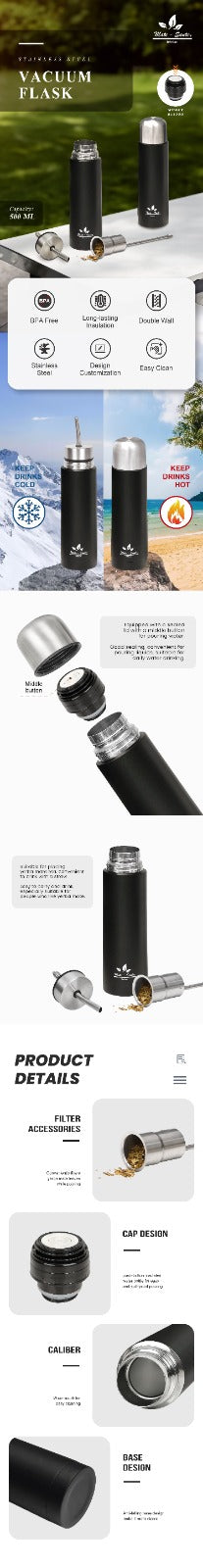 TERMOS con INFUSORE MateSantè Nero | 500 ML