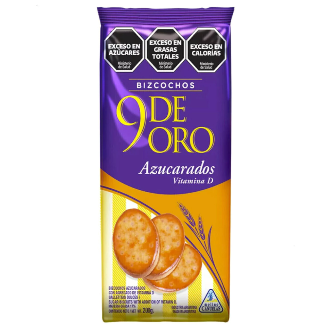 Bizcochos Clásicos Azucarados 9 DE ORO 210 Gr