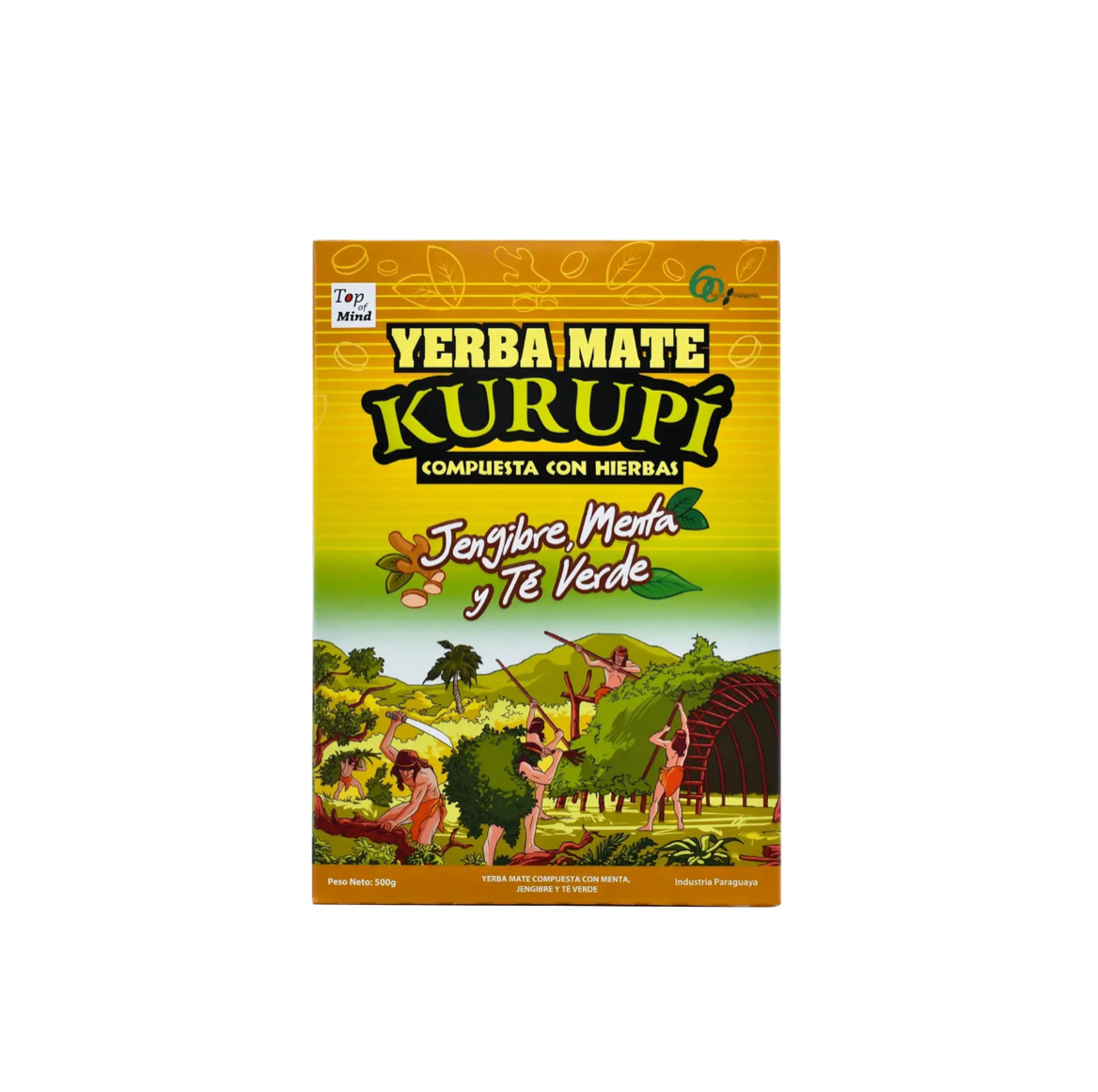 Yerba Mate - KURÍPI ZENZERO, MENTA, TE VERDE 500 Gr
