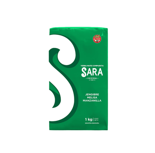 Yerba Mate - Sara Verde Compuesta Jengibre, Melisa Y Manzanilla 1 Kg