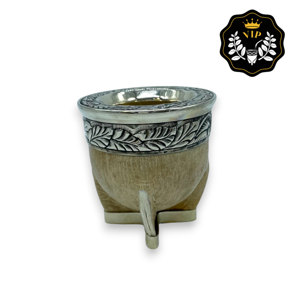 Mate Imperial Cuoio Crudo con base e Virola Alpaca | Elitè