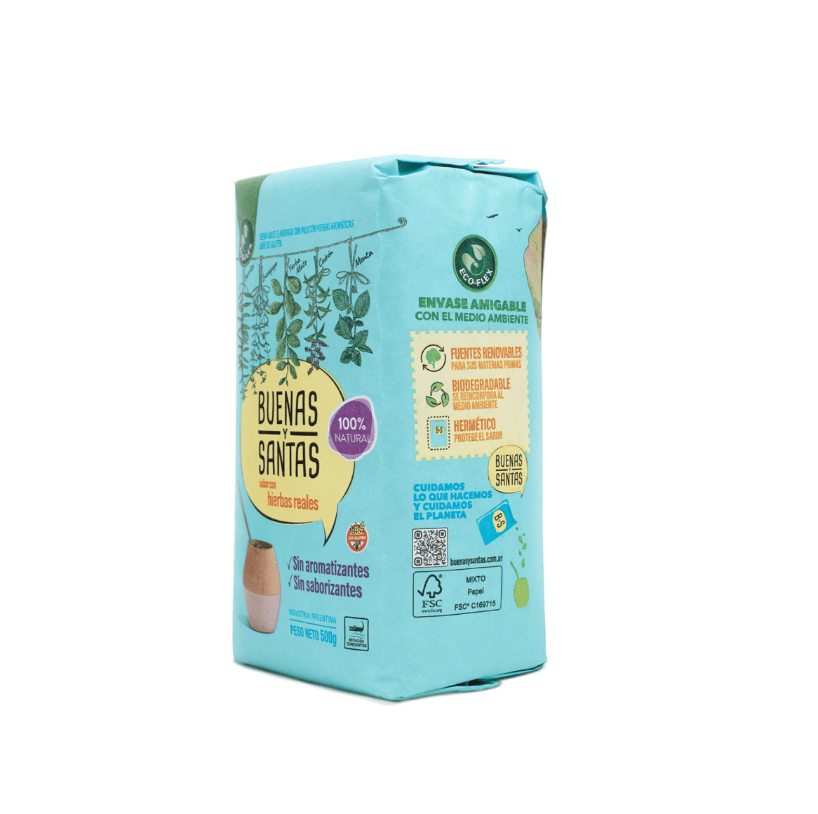 Yerba Mate - BUENAS Y SANTAS con HIERBAS 500 Gr