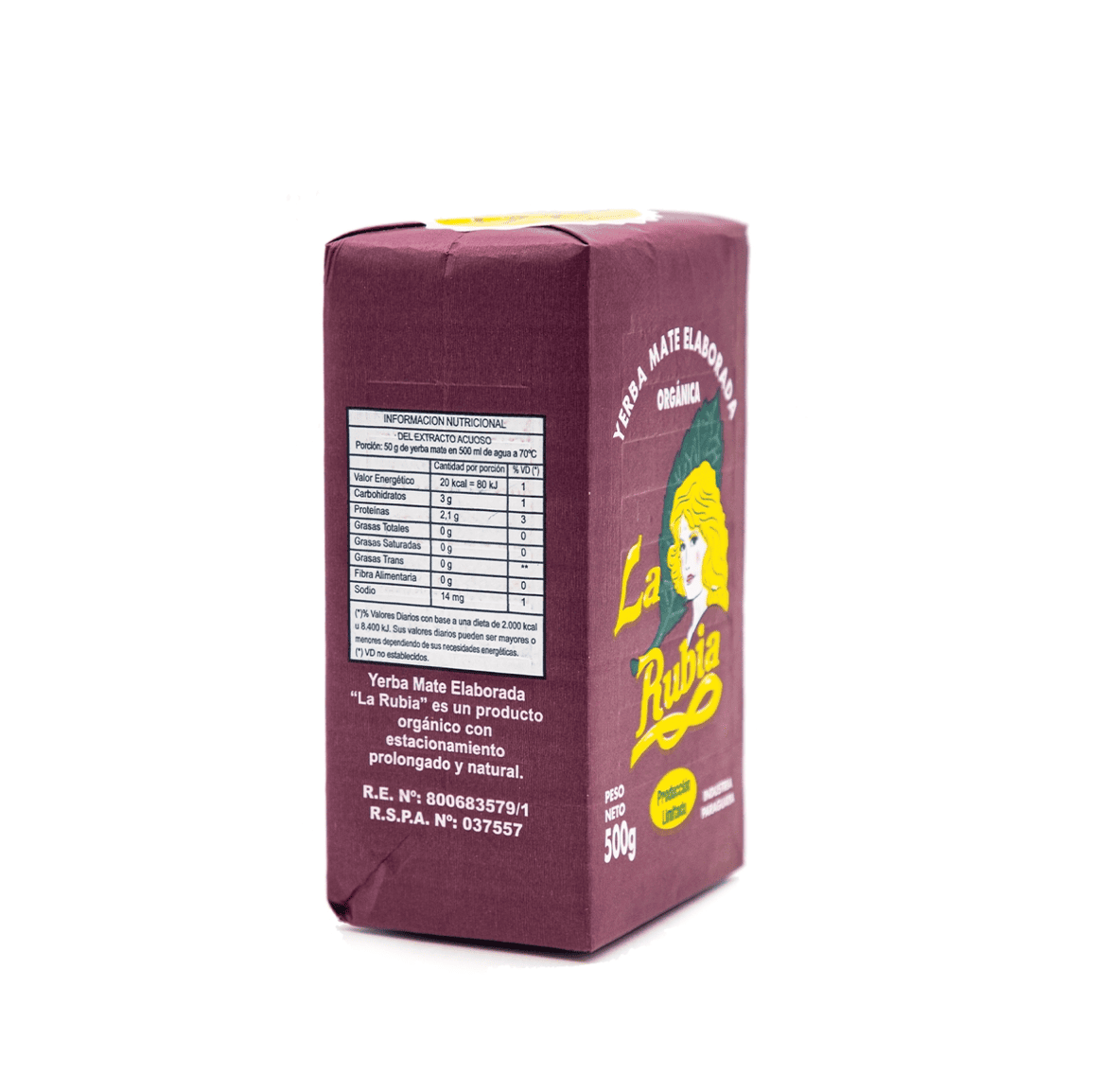 Yerba Mate - LA RUBIA ORGANICA 500 Gr
