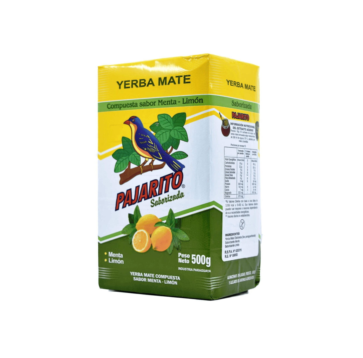 Yerba Mate - PAJARITO MENTA y LEMON 500 Gr