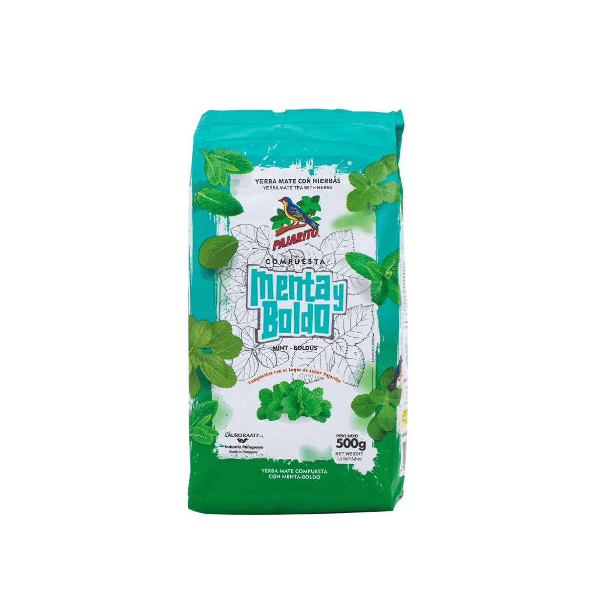 Yerba Mate - PAJARITO MENTA y BOLDO 500 Gr