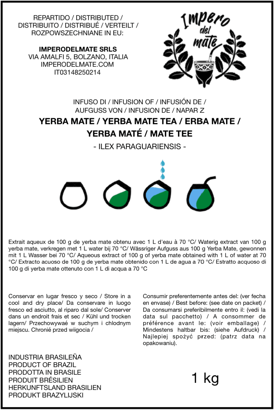 Yerba Mate - Rei Verde TRADIZIONALE 1Kg - imperodelmate.com