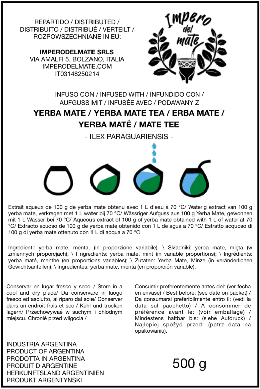 Yerba Mate - Verdeflor Menta 500Gr - imperodelmate.com