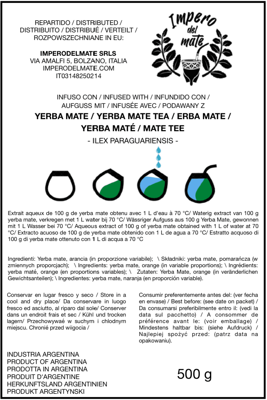 Yerba Mate - Verdeflor Naranja 500Gr - imperodelmate.com